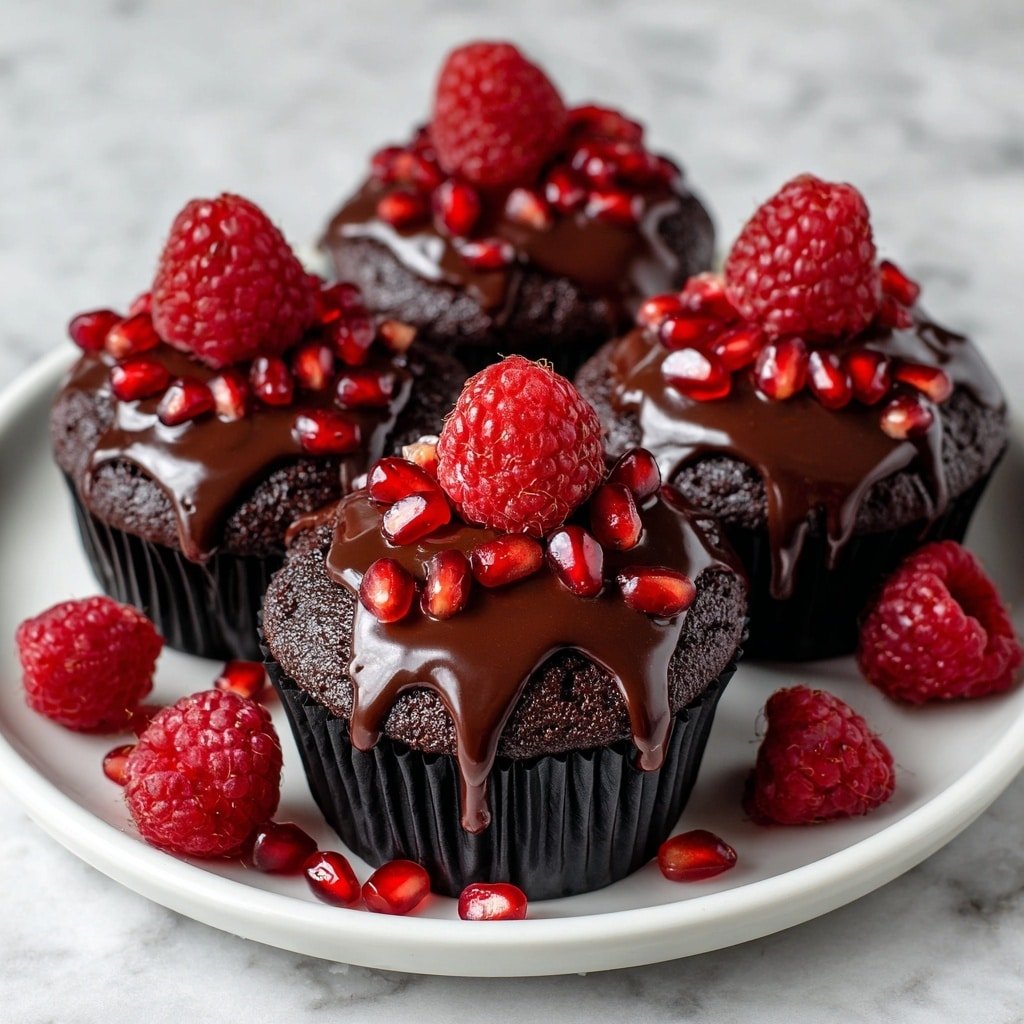Raspberry Chocolate Lava Cupcakes Recipe - Article Image 1 — Raspberry Chocolate Lava Cupcakes, molten chocolate cupcakes with raspberry, easy raspberry lava cupcakes, decadent chocolate raspberry desserts, quick chocolate lava cupcakes