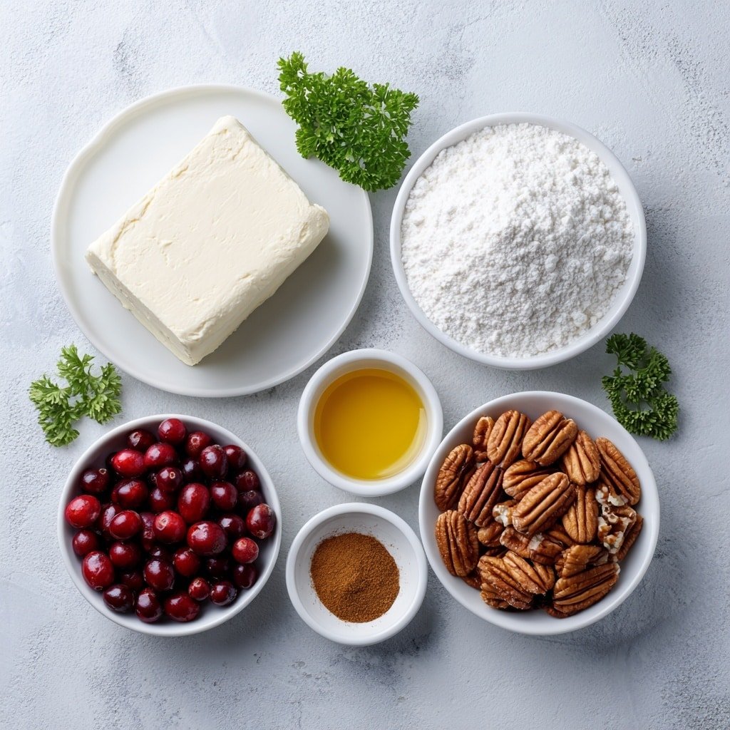 Cranberry Cream Cheese Dip Recipe - Ingredients Image — Cranberry Cream Cheese Dip, cranberry cream cheese dip recipe, easy cranberry dip, holiday dip recipes, quick cheese fruit dip