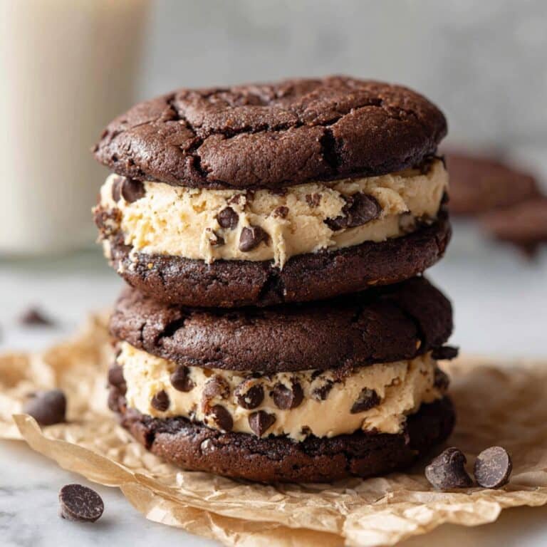 Brownie Cookie Dough Sandwich Cookies Recipe