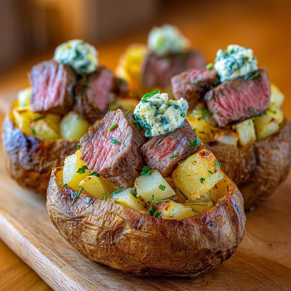 Grilled Steak Bite Loaded Potatoes Recipe - Article Image 2 — Grilled Steak Bite Loaded Potatoes, loaded potato recipes with steak, easy grilled steak potatoes, flavorful loaded potato dishes, smoky steak and potato night