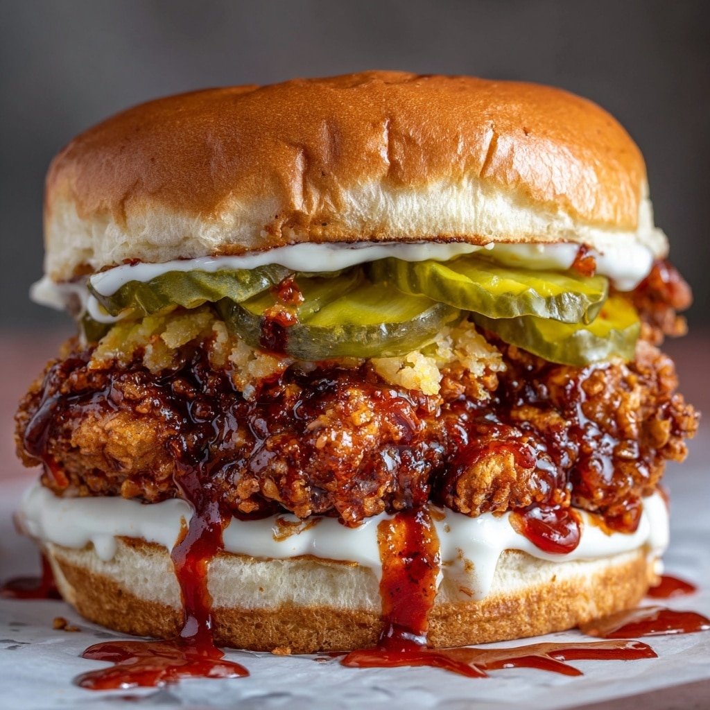 Spicy Nashville Chicken Sandwich Recipe - Article Image 1 — Spicy Nashville Chicken Sandwich, Nashville hot chicken sandwich recipe, spicy chicken sandwich, crispy Nashville chicken sandwich, easy Nashville chicken sandwich