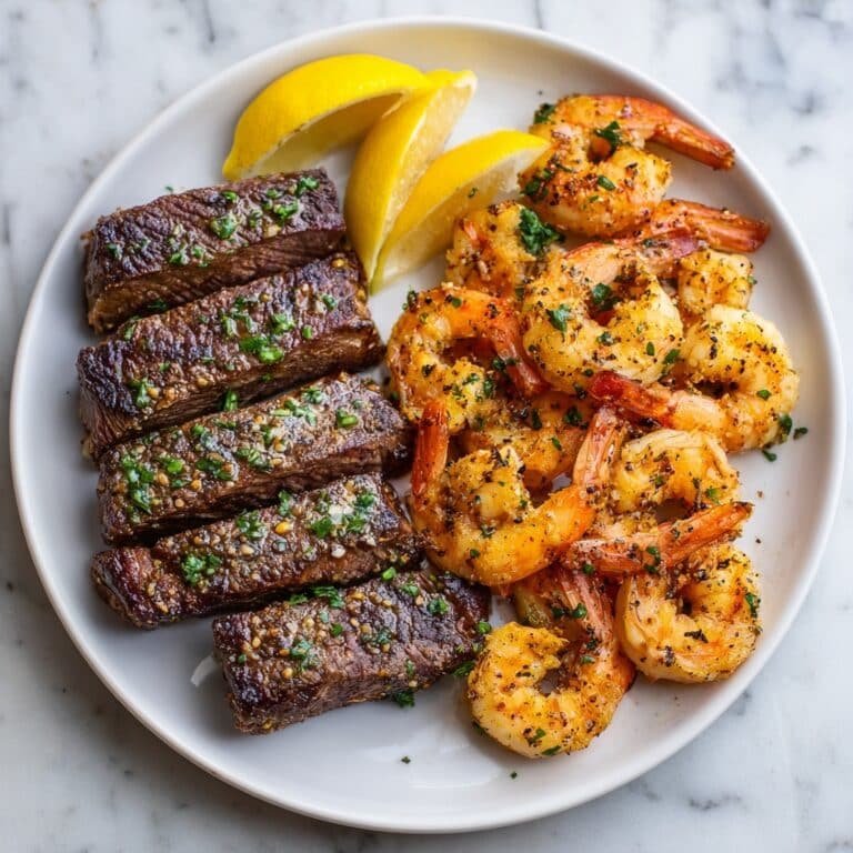 Blackened Steak and Shrimp Scampi Recipe