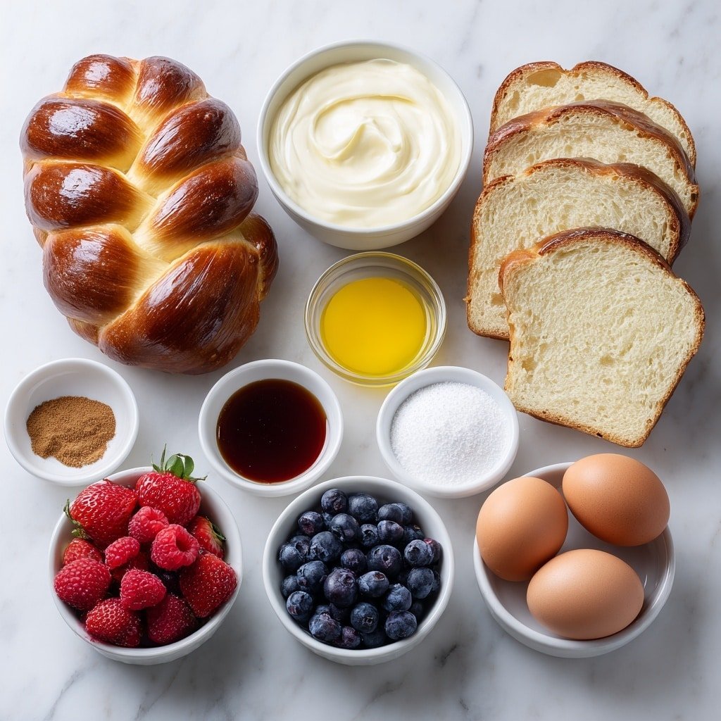 Perfect French Toast Recipe with Cinnamon and Berries Recipe - Ingredients Image — Perfect French Toast with Cinnamon and Berries, French Toast breakfast ideas, cinnamon French toast recipe, berry-topped French toast, easy French toast recipes