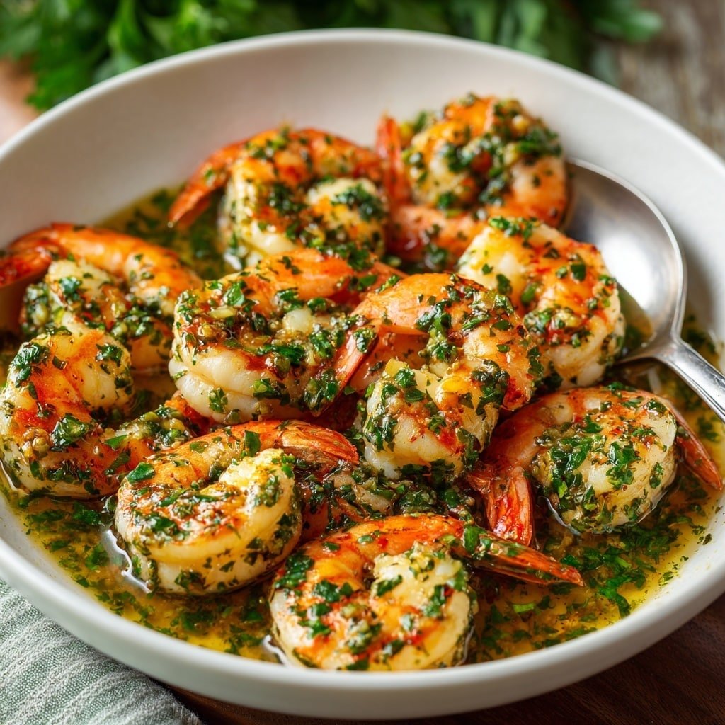 Pan-Seared Chimichurri Shrimp Recipe - Article Image 2 — Pan-Seared Chimichurri Shrimp, Chimichurri shrimp recipe, quick shrimp dinner, herbaceous seafood dishes, easy shrimp recipes