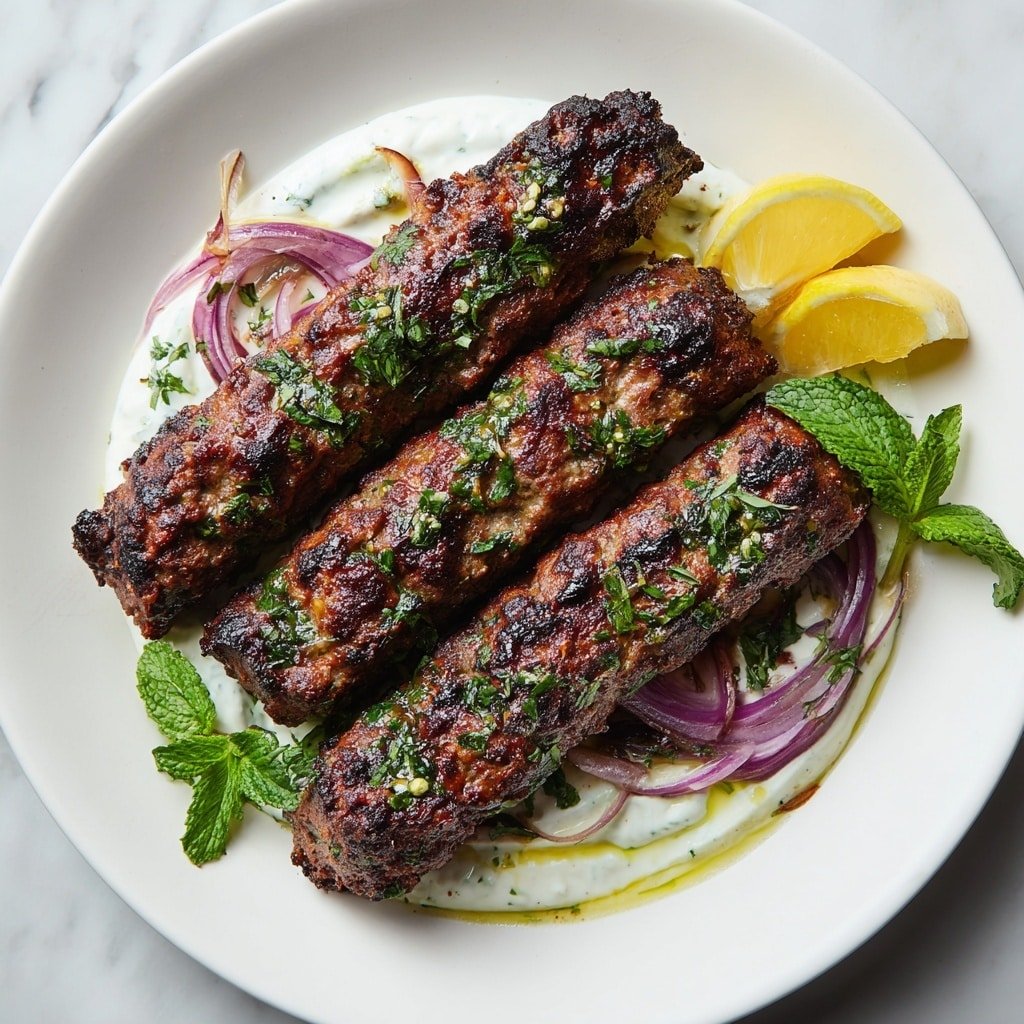 Crispy Turkish Lamb Kebabs with Yogurt Sauce Recipe - Article Image 1 — Crispy Turkish Lamb Kebabs with Yogurt Sauce, Turkish Lamb Kebabs, Lamb Kebab Recipe, Easy Turkish Kebabs, Grilled Lamb with Yogurt Sauce