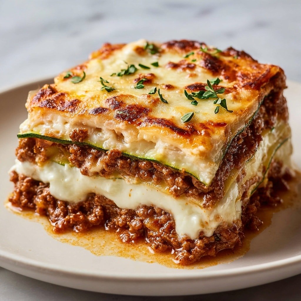 Low-Carb Zucchini Lasagna Recipe - Article Image 2 — Low-Carb Zucchini Lasagna, healthy zucchini lasagna, low-carb pasta alternative, keto zucchini lasagna, zucchini lasagna recipe