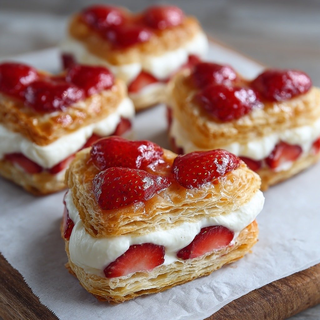 Strawberry Puff Pastry Danish Recipe - Article Image 1 — Strawberry Puff Pastry Danish, strawberry Danish pastry, puff pastry dessert recipes, fruity pastry ideas, easy brunch pastry recipes