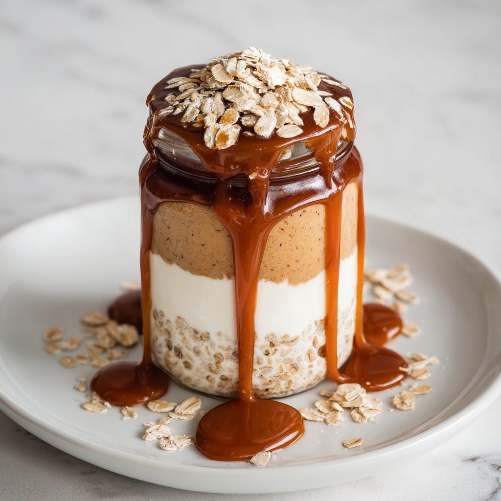 Caramel Espresso Overnight Oats Recipe - Article Image 1 — Caramel Espresso Overnight Oats, Coffee Overnight Oats Recipe, Easy Breakfast Ideas, Healthy Overnight Oats, Cozy Morning Breakfast