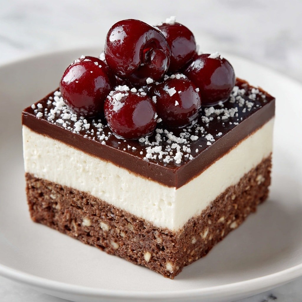 Cherry Chocolate Brownie Cheesecake Bars Recipe - Article Image 1 — Cherry Chocolate Brownie Cheesecake Bars, Chocolate Cherry Cheesecake Bars, Easy Cherry Brownie Dessert, No-Bake Cherry Cheesecake Bars, Fudgy Cherry Cheesecake Squares