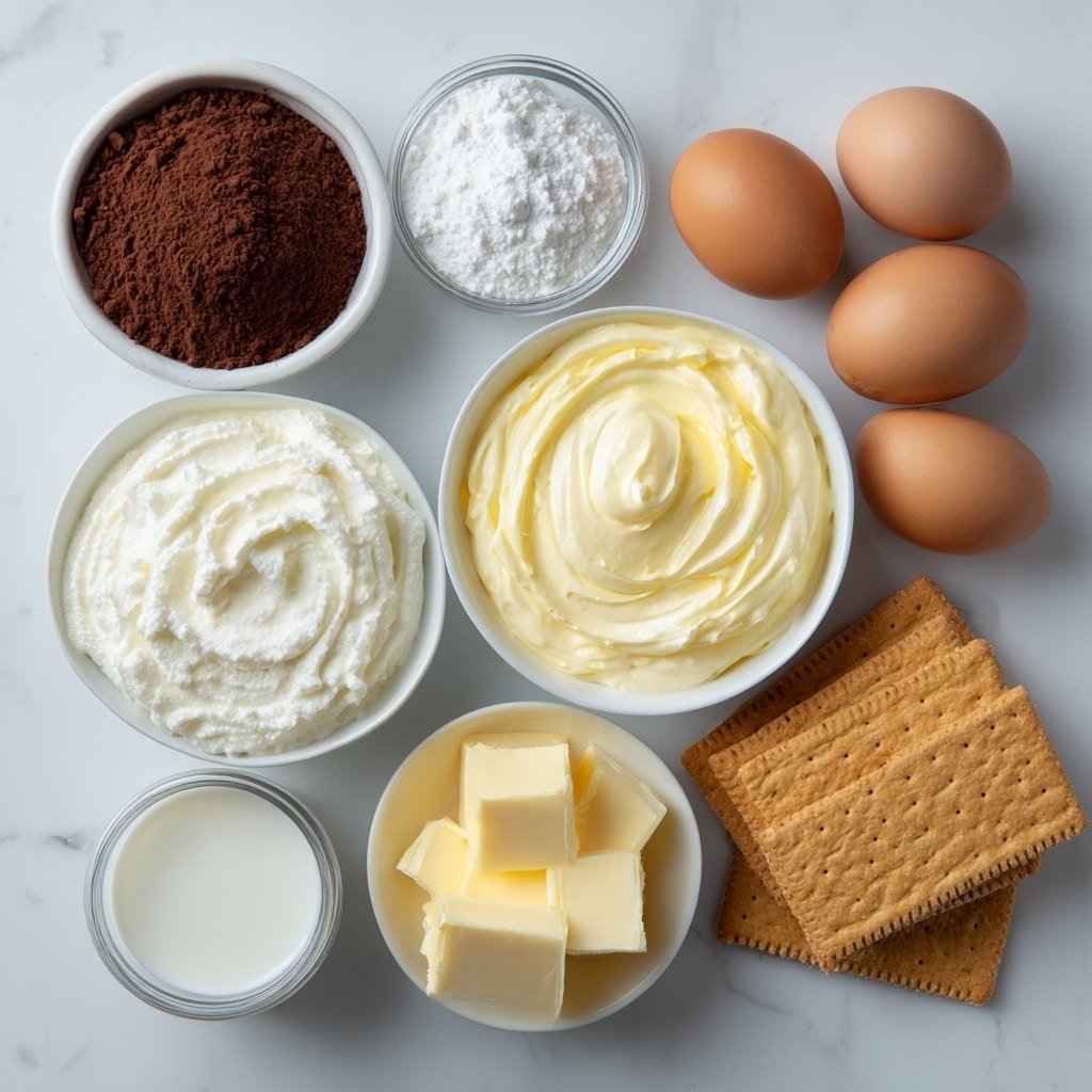 Frozen S'mores Bars Recipe - Ingredients Image — Frozen S'mores Bars, S'mores Bars Recipe, No-Bake S'mores Dessert, Frozen S'mores Treat, Easy S'mores Bars