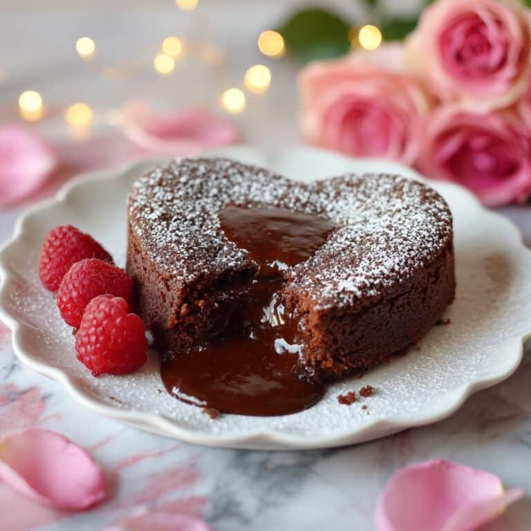 Chocolate Lava Heart Dessert Recipe