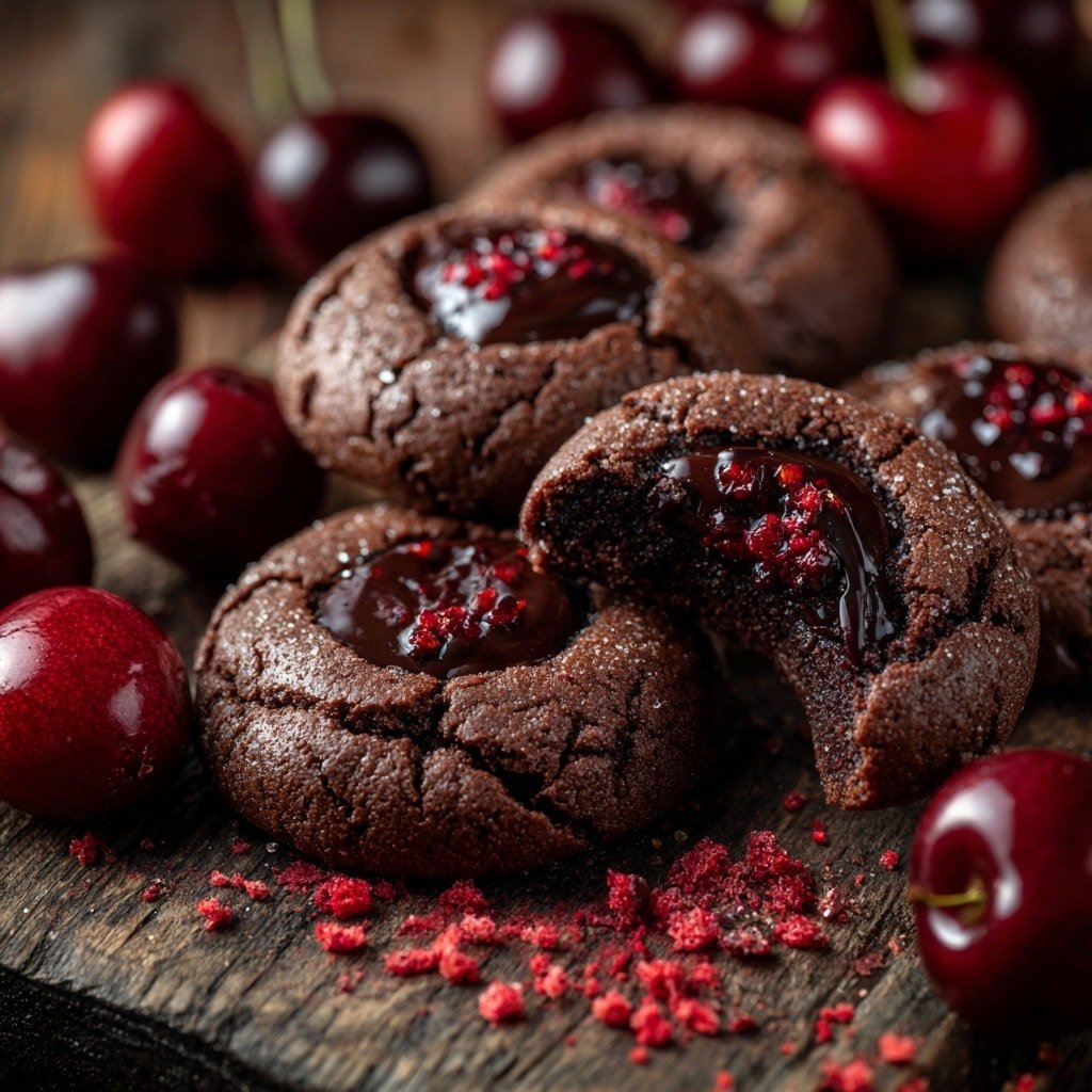 Chocolate Cherry Cookies Recipe - Article Image 2 — Chocolate Cherry Cookies, Cherry Chocolate Cookies, Easy Cherry Cookies, Best Chocolate Cherry Cookies, Chewy Cherry Cookies