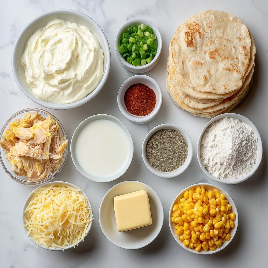 White Chicken Chili Tacos Recipe - Ingredients Image — White Chicken Chili Tacos, white chicken chili tacos, easy chicken tacos, comforting taco recipes, flavorful chicken tacos