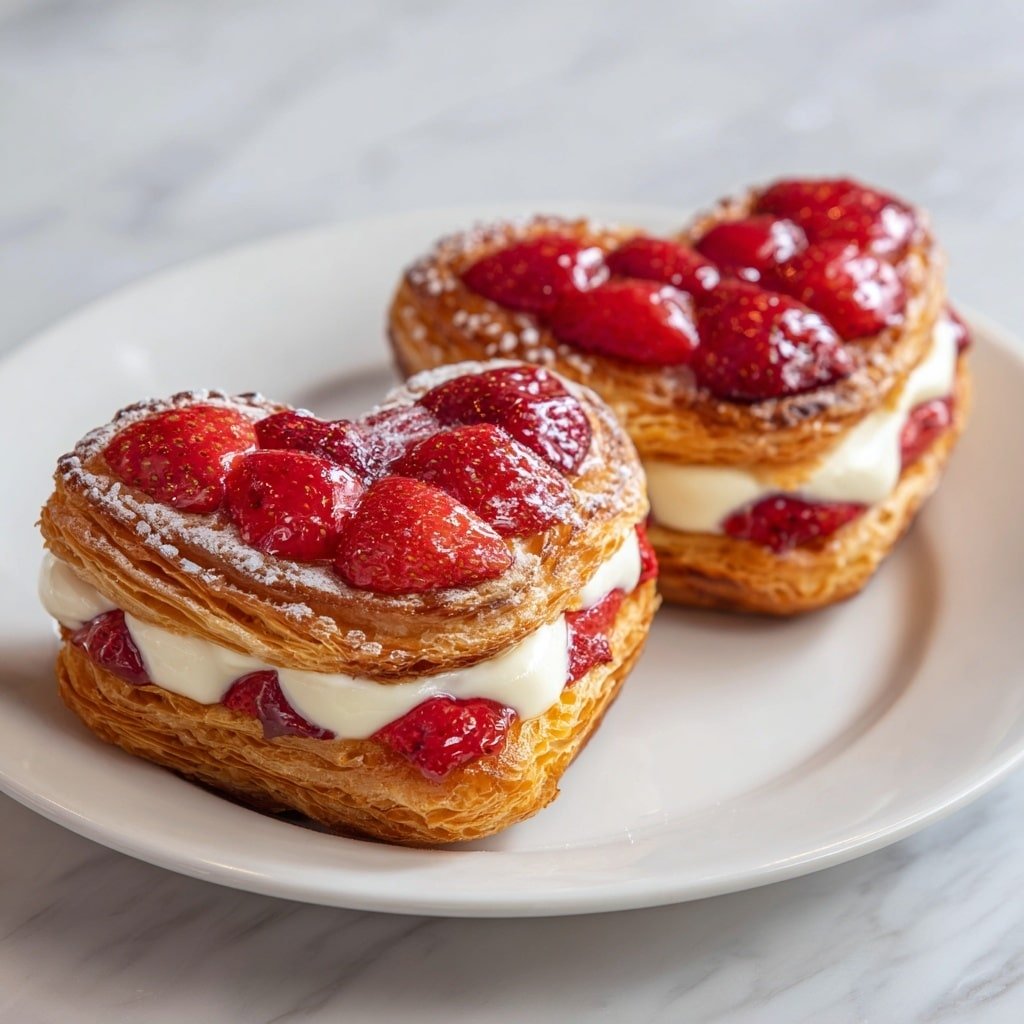Strawberry Puff Pastry Danish Recipe - Article Image 2 — Strawberry Puff Pastry Danish, strawberry Danish pastry, puff pastry dessert recipes, fruity pastry ideas, easy brunch pastry recipes