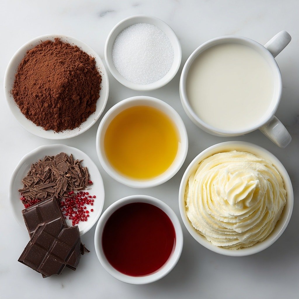 Red Velvet Latte with Coffee Recipe - Ingredients Image — Red Velvet Latte with Coffee, vibrant beet latte, cozy coffee drinks, easy latte recipes, homemade holiday beverages