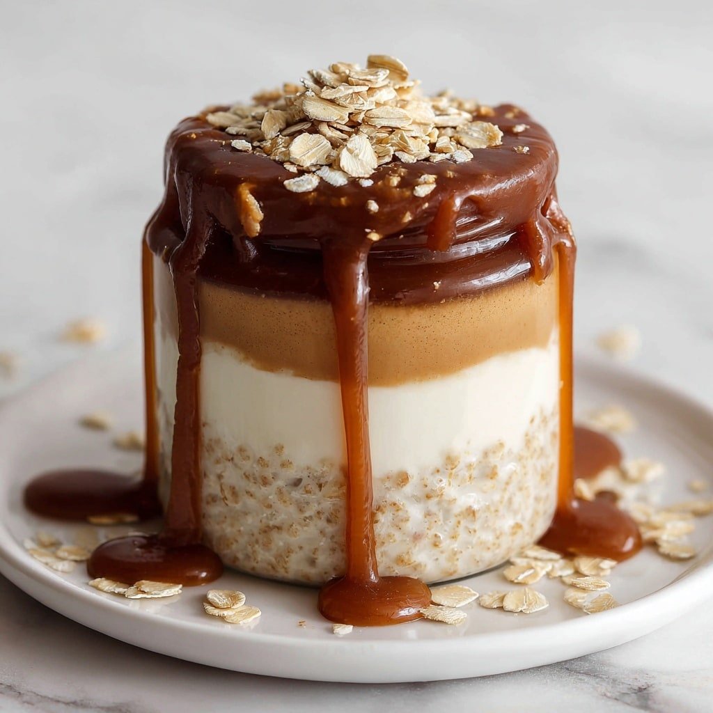 Caramel Espresso Overnight Oats Recipe - Article Image 2 — Caramel Espresso Overnight Oats, Coffee Overnight Oats Recipe, Easy Breakfast Ideas, Healthy Overnight Oats, Cozy Morning Breakfast