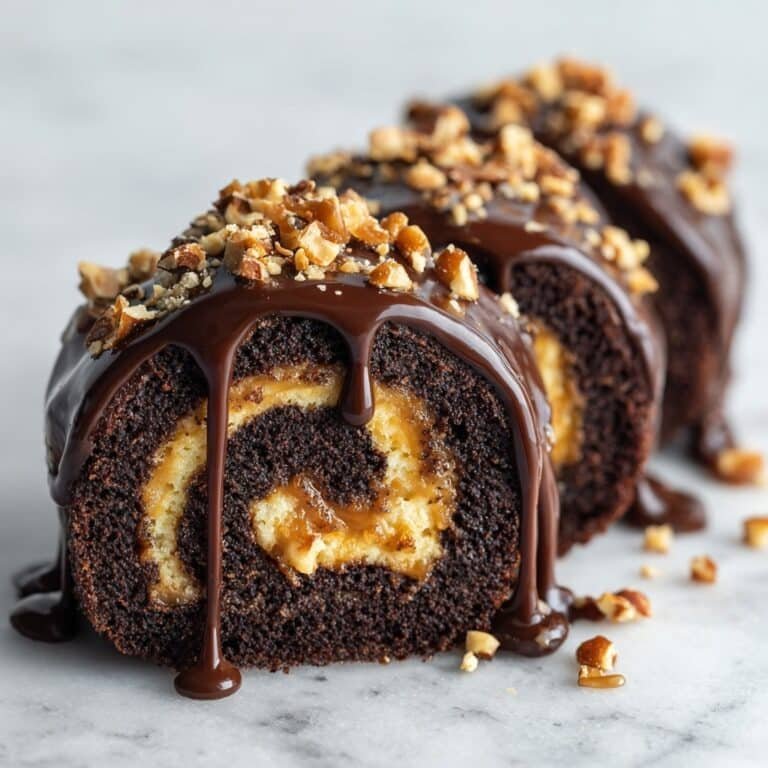 Chocolate Caramel Turtle Cake Roll Recipe