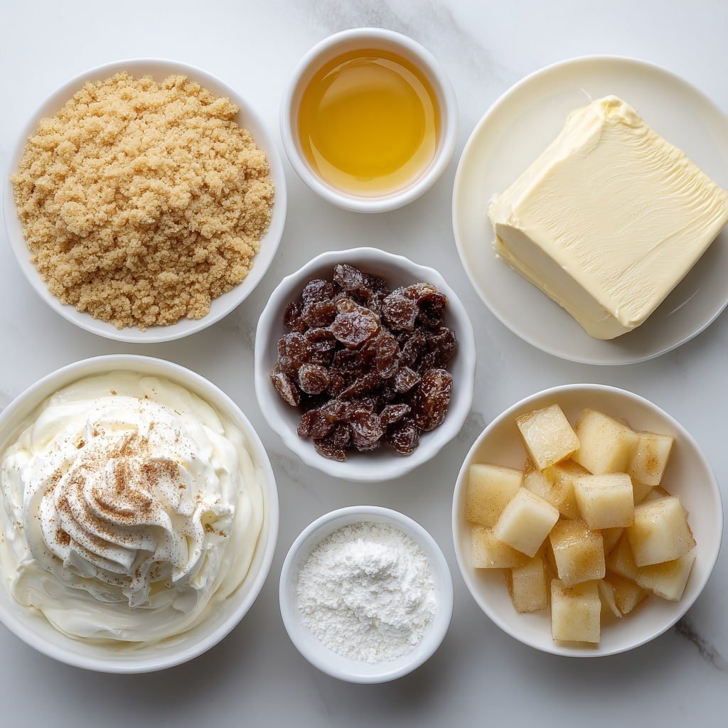 No-Bake Apple Cheesecake Jars Recipe - Ingredients Image — No-Bake Apple Cheesecake Jars, easy apple cheesecake dessert, fall-inspired no-bake cheesecake, quick no-bake dessert with apples, individual apple cheesecake jars