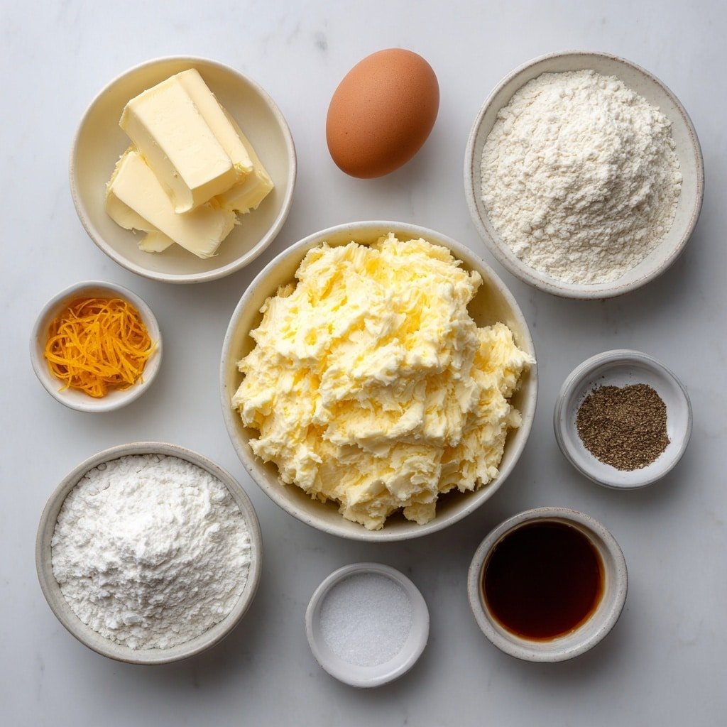 Orange Cardamom Cookies Recipe - Ingredients Image — Orange Cardamom Cookies, orange spice cookies, citrus and cardamom baked treats, homemade orange cardamom cookies, cozy citrus spice cookies