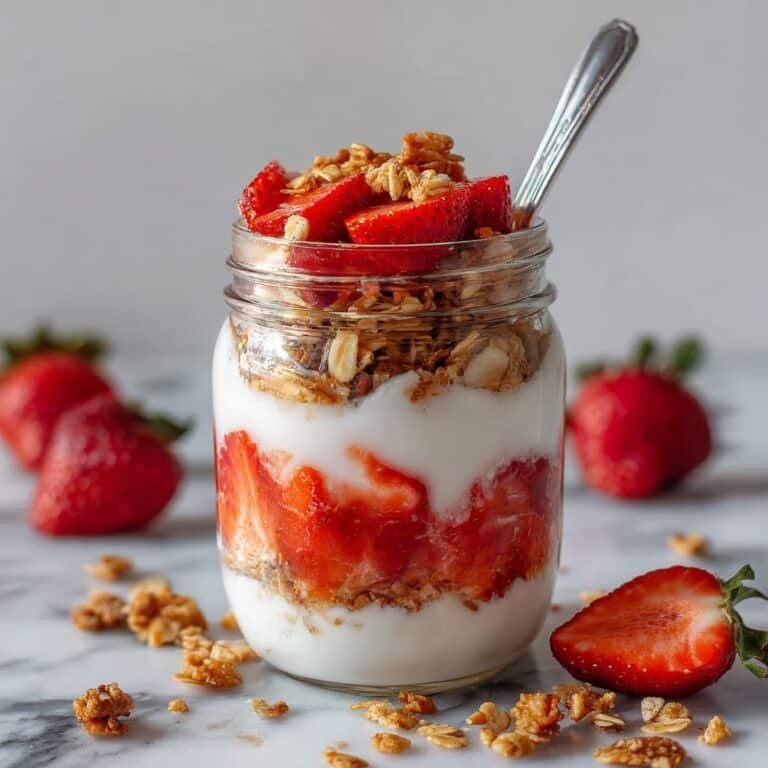Easy Strawberry Parfaits with Yogurt and Granola Recipe