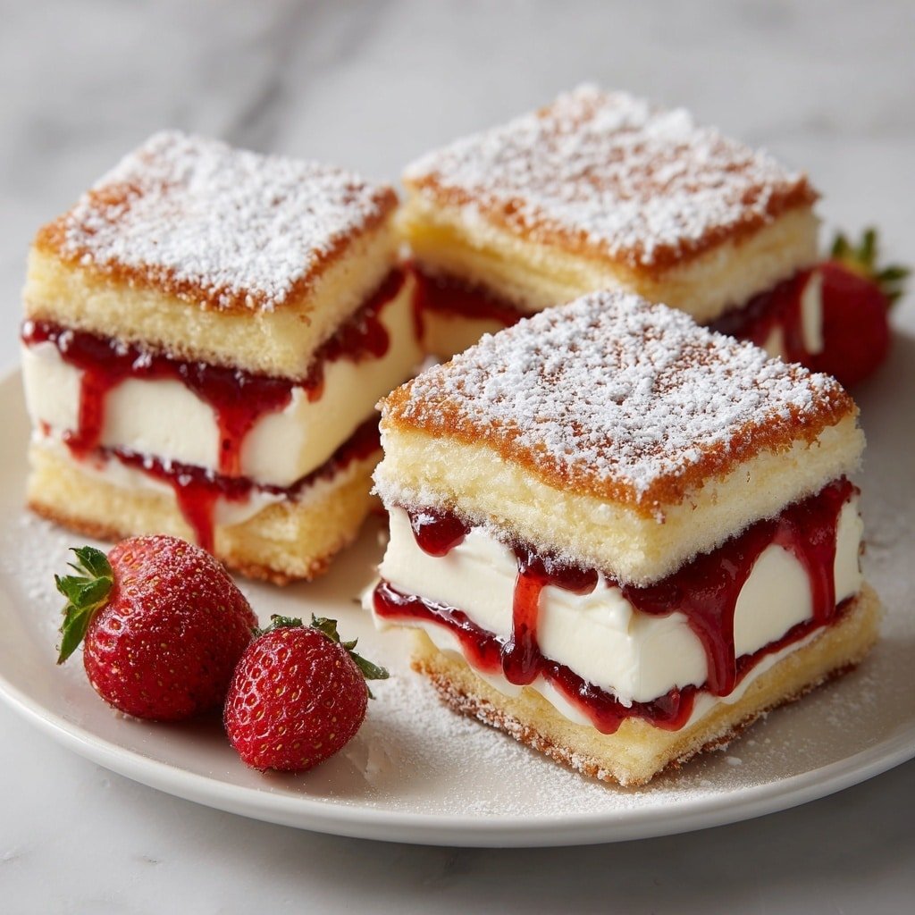 Fried Strawberry Cheesecake Sandwiches Recipe - Article Image 2 — Fried Strawberry Cheesecake Sandwiches, dessert sandwiches, fried cheesecake recipes, strawberry-filled treats, easy breakfast dessert