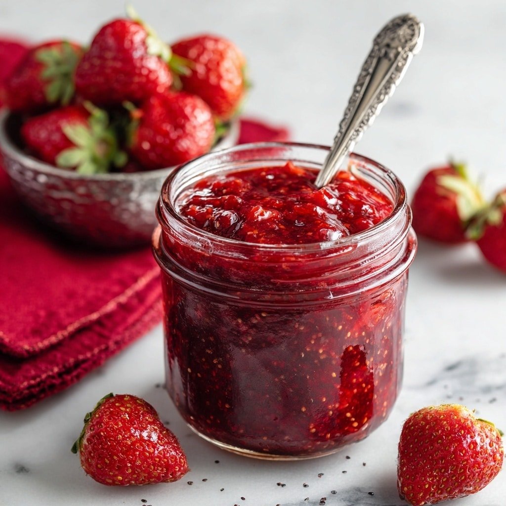 Strawberry Chia Jam Recipe - Article Image 2 — Strawberry Chia Jam, homemade strawberry jam, healthy chia seed jam, easy fruit spread, vegan strawberry preserves