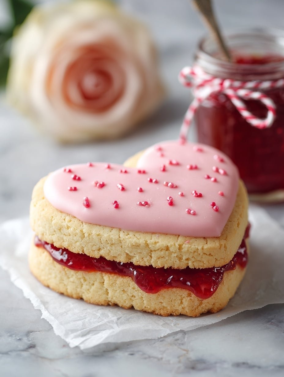 Strawberry Shortbread Cookies with Heart Shape Recipe - Article Image 2 — Strawberry Shortbread Cookies with Heart Shape, delicious shortbread cookies, easy strawberry cookie recipe, homemade heart-shaped cookies, light and buttery cookies
