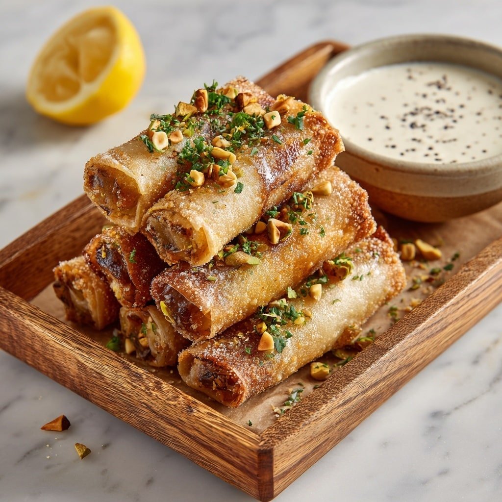 Msakhan Chicken Egg Rolls Recipe - Article Image 2 — Msakhan Chicken Egg Rolls, Middle Eastern egg roll recipe, savory chicken egg rolls, crispy egg roll with Middle Eastern flavors, easy Msakhan egg roll ideas