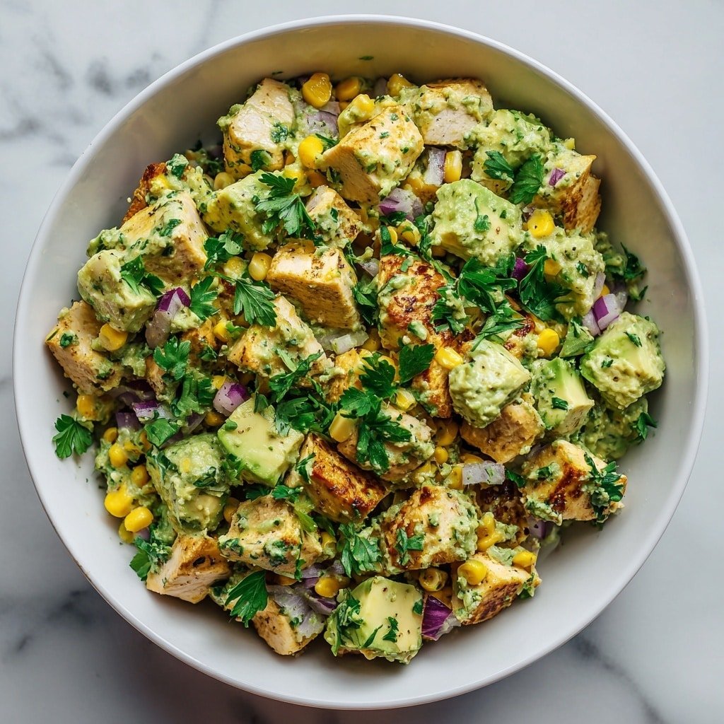 Creamy Avocado Chicken Salad Recipe - Article Image 2 — Creamy Avocado Chicken Salad, healthy chicken salad recipes, easy avocado chicken salad, quick lunch ideas, flavorful chicken salad
