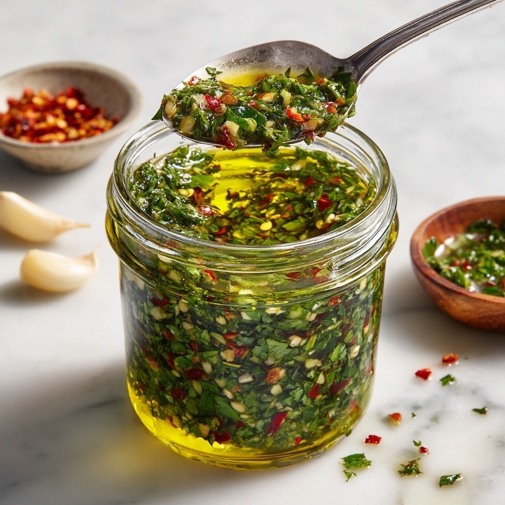 Easy Chimichurri Sauce for Grilling Recipe - Article Image 1 — Easy Chimichurri Sauce for Grilling, chimichurri sauce recipe, grilled meat sauce, fresh herb chimichurri, homemade grilling sauce