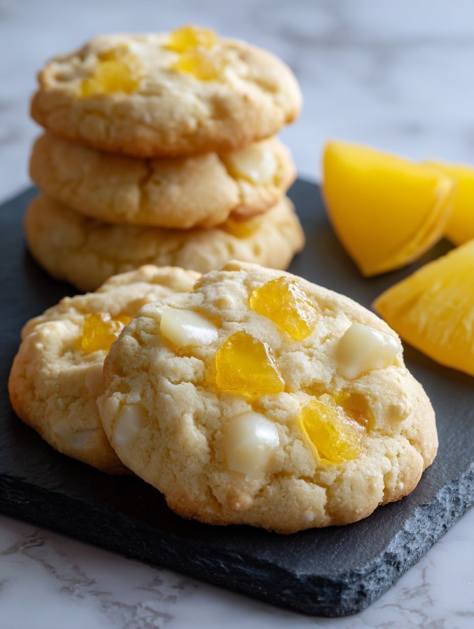 Mango Cookies with White Chocolate Recipe - Article Image 1 — Mango Cookies with White Chocolate, tropical cookie recipes, fruit-infused cookie ideas, easy tropical baking, white chocolate fruit cookies