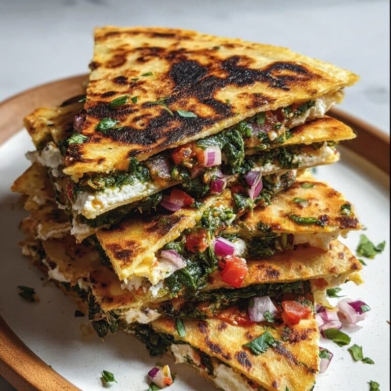 Mediterranean Spinach and Feta Quesadillas Recipe