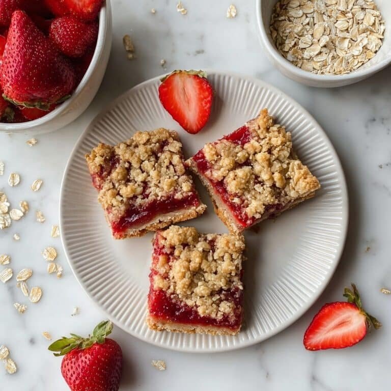 Healthy Oatmeal Strawberry Bars Recipe
