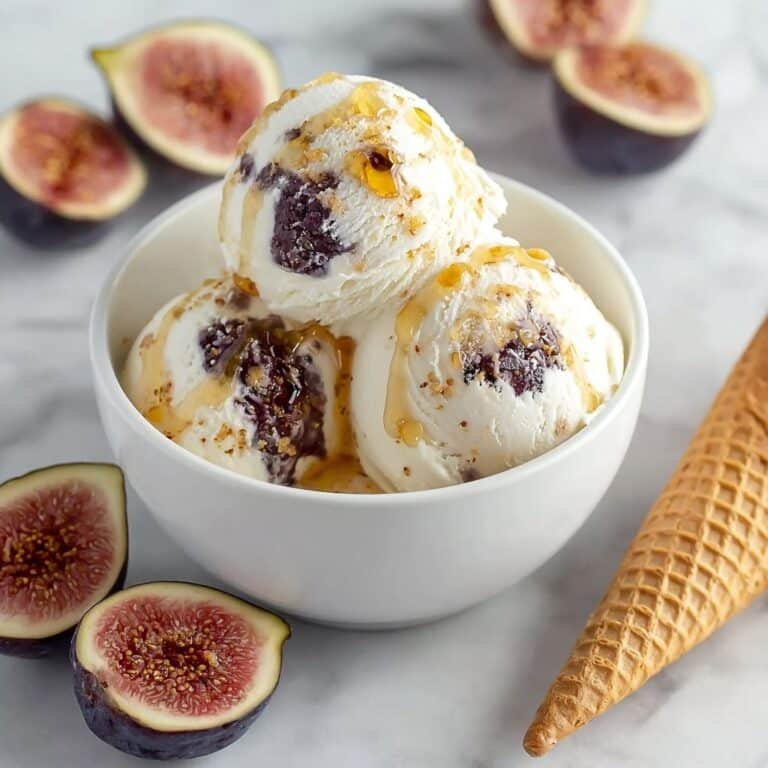 Honey-Drizzled Fig Ricotta Ice Cream Recipe