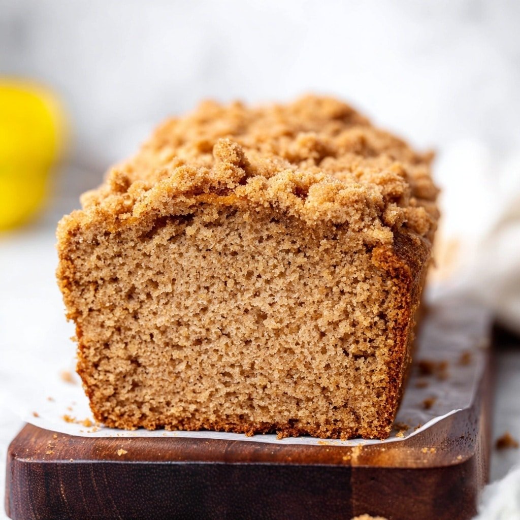 The image shows several thick slices of brown crumbly banana bread stacked on a dark wooden board, with a close-up focus on the rough texture of the bread's crust and soft interior. In the background on the white marbled surface, there are two yellow bananas slightly out of focus. The banana bread has a homemade look with a cracked, coarse top and some crumbs scattered around the slices, giving a fresh and rustic feel. Photo taken with an iphone --ar 1:1 --v 7 — Whole Wheat Banana Cinnamon Bread, healthy banana bread with cinnamon, moist whole wheat banana loaf, easy banana cinnamon bread recipe, wholesome banana bread