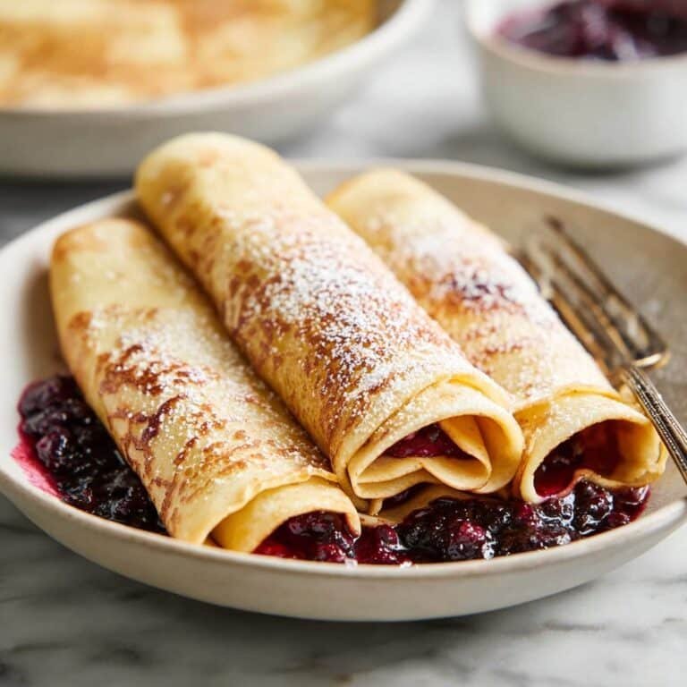 Cheese Blintzes with Berry Sauce Recipe