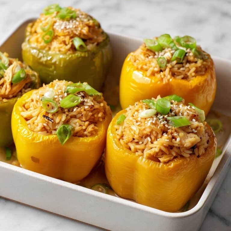 Teriyaki Pineapple Chicken Stuffed Peppers Recipe