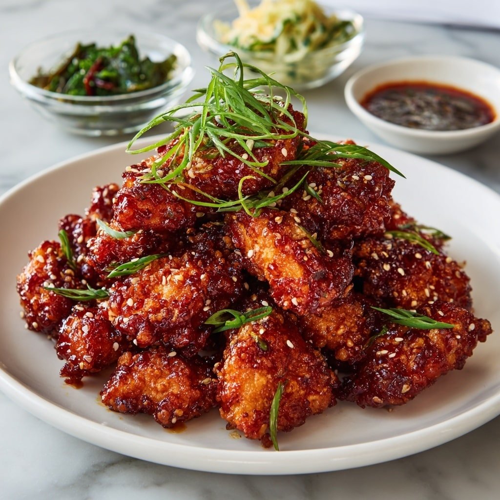 Korean Fried Chicken with Spicy Yangnyeom Sauce Recipe - Article Image 2 — Korean Fried Chicken with Spicy Yangnyeom Sauce, Korean fried chicken recipe, spicy Korean chicken, crispy Korean chicken, Yangnyeom sauce recipe
