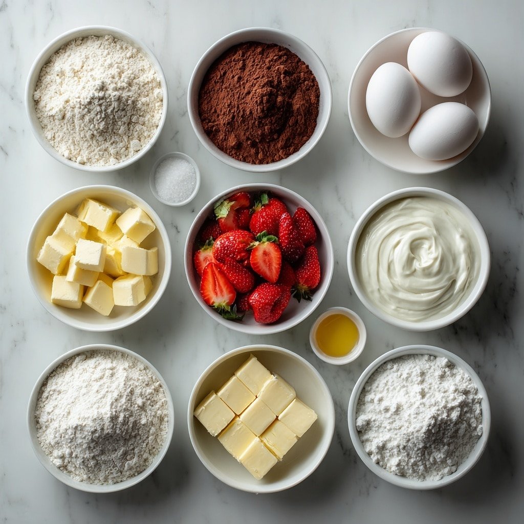 Vegan Chocolate Swiss Roll Recipe - Ingredients Image — Vegan Chocolate Swiss Roll, vegan chocolate sponge cake, dairy-free Swiss roll, vegan dessert ideas, chocolate Swiss roll recipe