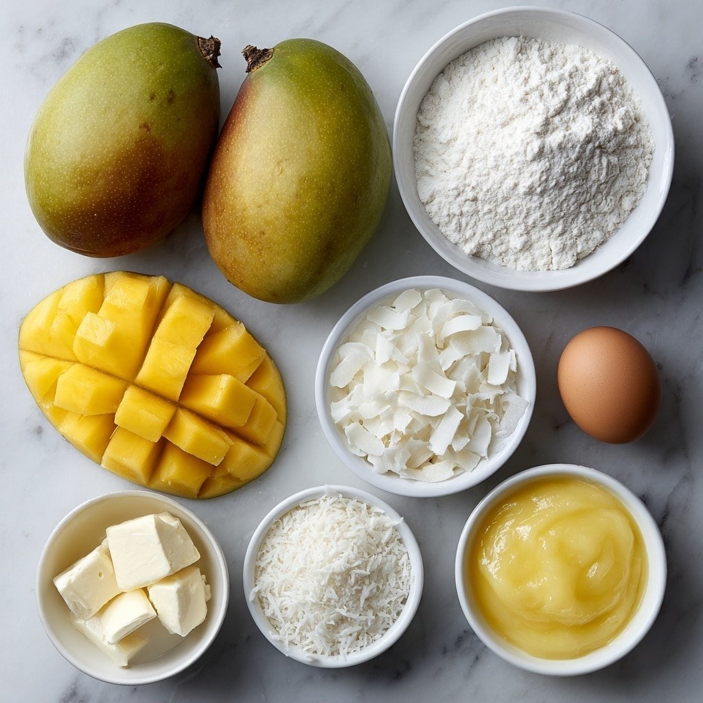 Mango Cookies with White Chocolate Recipe - Ingredients Image — Mango Cookies with White Chocolate, tropical cookie recipes, fruit-infused cookie ideas, easy tropical baking, white chocolate fruit cookies