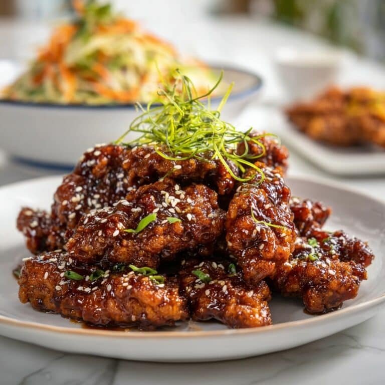 Korean Fried Chicken with Spicy Yangnyeom Sauce Recipe