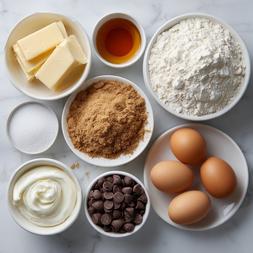 Flat lay of a small white bowl of clear water, a few slices of pale yellow butter, a small white bowl filled with granulated white sugar, a tiny pinch of fine salt crystals on a white ceramic dish, a small white bowl with amber vanilla extract, a small mound of all-purpose white flour on a white plate, two whole uncracked brown eggs, a small white bowl holding a cinnamon and sugar blend with warm brown and white tones, a handful of smooth milk chocolate chips scattered neatly on a white plate, a small white bowl of thick pale cream, all arranged in perfect symmetry on a clean white marble surface, soft natural light, photo taken with an iPhone, professional food photography style, fresh ingredients, white ceramic bowls, no bottles, no duplicates, no utensils, no packaging --ar 1:1 --v 7 --p m7354639359234015250 — Air Fryer Churros with Cinnamon Sugar, easy churros recipe, healthy churros dessert, homemade churros in air fryer, cinnamon sugar churros