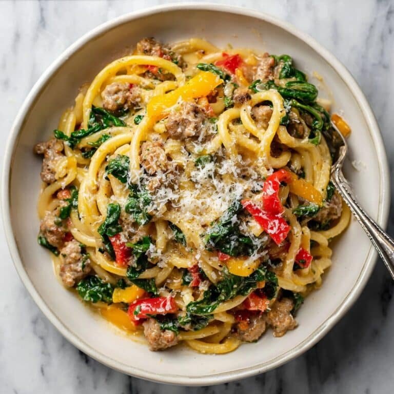 Creamy Sausage Pasta with Peppers Recipe