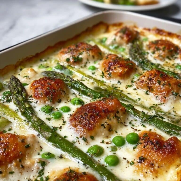 Creamy Caesar Chicken and Asparagus Recipe
