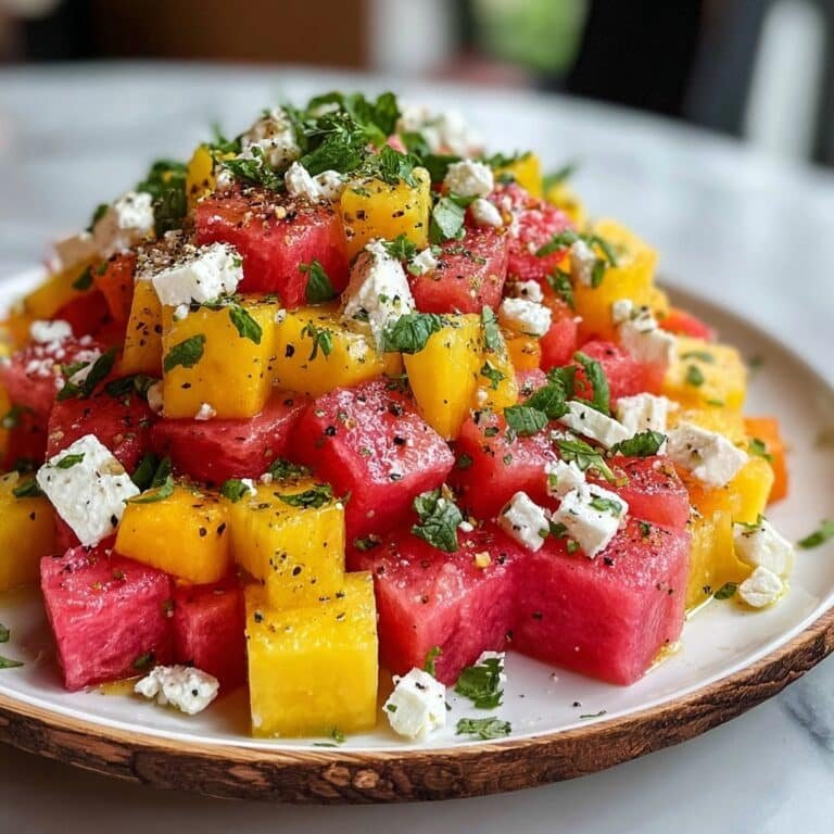 Refreshing Peach Watermelon Salad Recipe